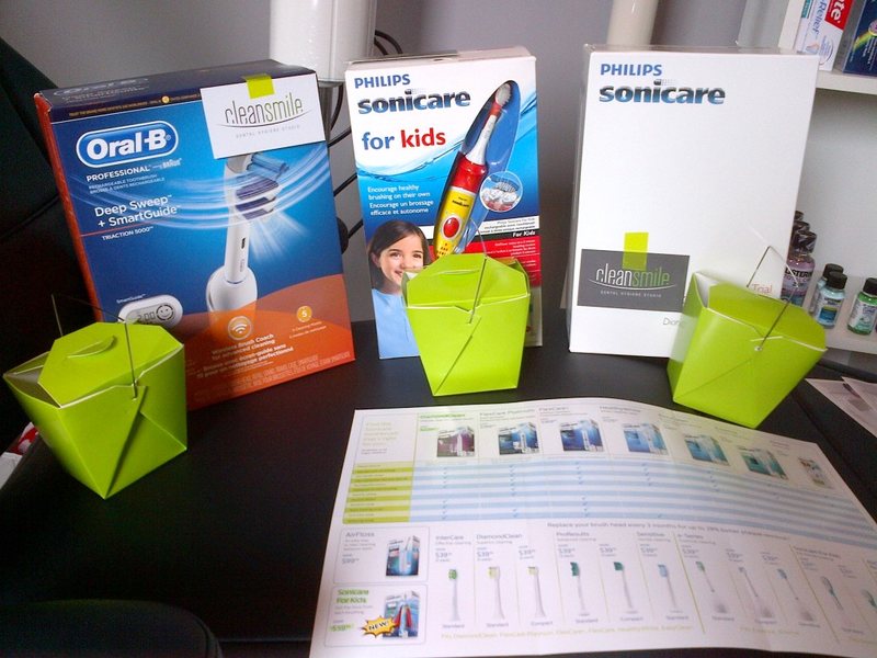Table of door prizes at the open house
